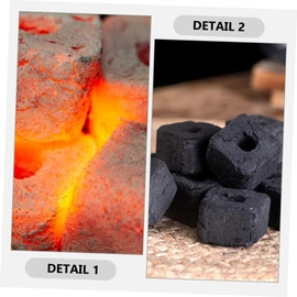 IWOWHERO 1bag Bamboo Charcoal Tablets for Camping Charcoal for BBQ Odorless Smokeless for Outdoor Cooking and Heating