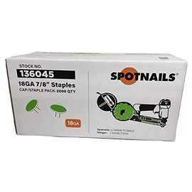 SpotNails 18Ga 3/8" X 7/8" Cap and STAPLE PAC 136045 2,000/box