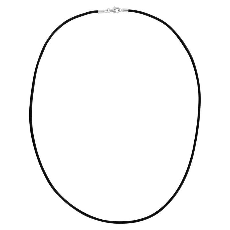Auroris Real Leather Chain Black Thickness 2 mm with Lobster