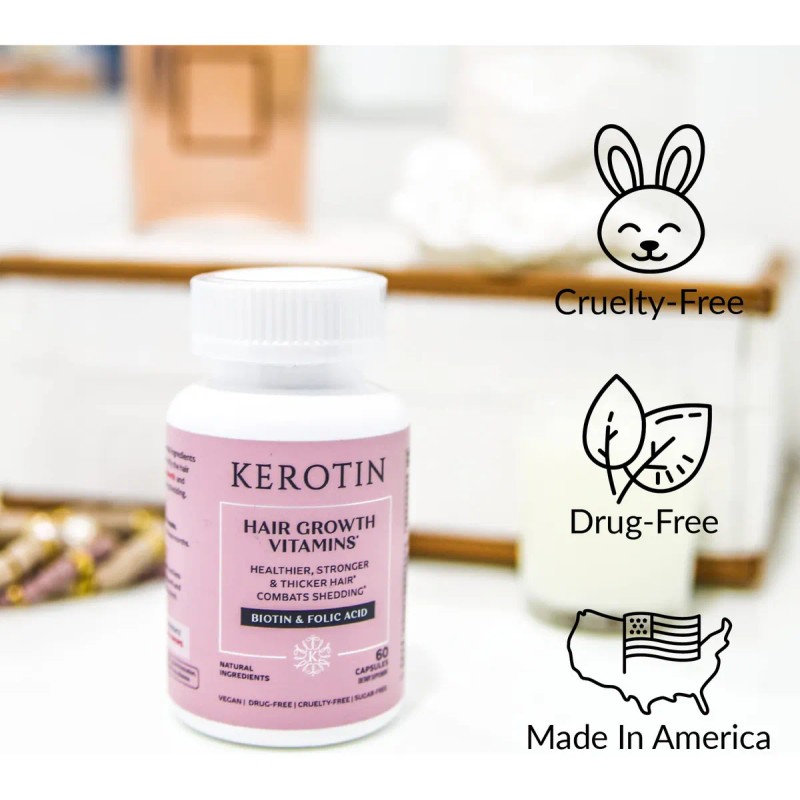 Kerotin Vitaminas Crecimiento Cabello Pastillas