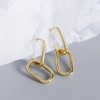 Chain Link Earrings for Women Gold Toned Paperclip Earrings Party