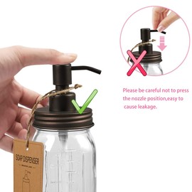 Amolliar Mason Jar Bathroom Accessories Set (4 Pcs) - Lotion Soap Dispenser & 2 Cotton Swab Holder & Toothbrush Holder-Rustic Farmhouse Decor, Countertop Vanity Organize, Bathroom Home Decor (Bronze)