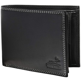 Fa.Volmer® Men's Genuine Leather Wallet with RFID Protection Black