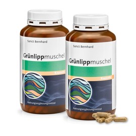 Kr?uterhaus Sanct Bernhard Sanct Bernhard Green-Lipped Mussel Capsules 500 mg/capsule, German Quality, 2 x 300 Capsules