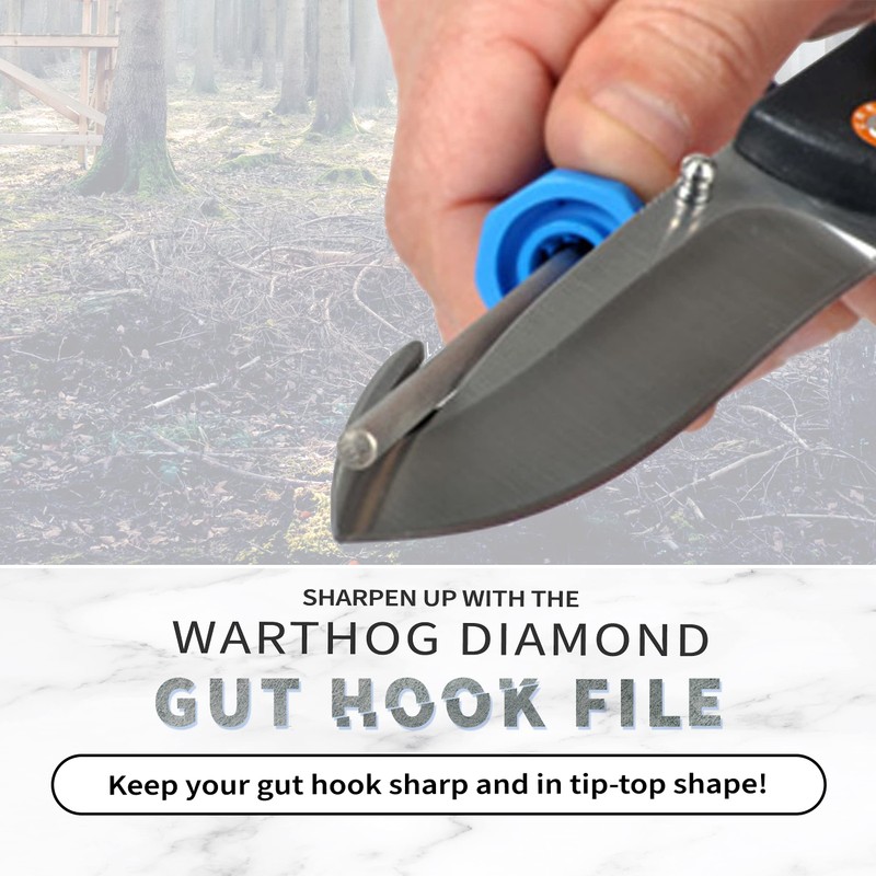 Warthog Gut Hook File - 600 Grit Diamond Rod, Ideal