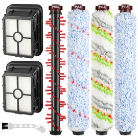 Replacement Parts for Bissell CrossWave 1785 2306 2551 Series Wet Dry Vacuum Cleaner, Replacements 1 Set Pet & Multi Surface & Wood Floor & Area Rug Brush Rolls and 2 Pack 1866 Filters &1 Brush