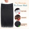 Sindra Wire Hair Extensions Real Human Hair Jet Black Wire
