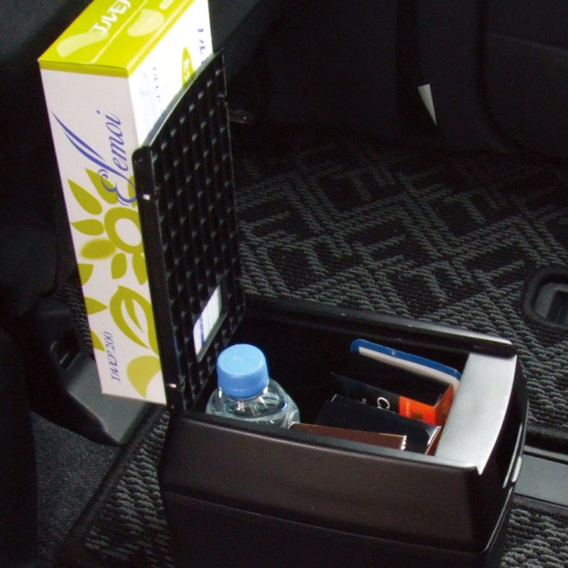 槌屋ヤック(Tsuchiya Yac) 車内用品 ゴミ箱 ダストボックス ティッシュホールドダスト ブラック 24.2×19.6×16.6cm PZ-440