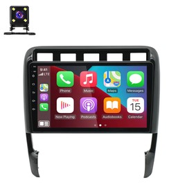 Slakerbe Android 12 Car Stereo, 9 Inch Touch Screen Car Stereo Entertainment Multimedia Player Car Radio Stereo WiFi Bluetooth DSP Camera Navigation Fit for PorscheCayenne 2003-2010