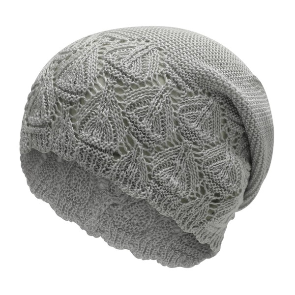 ZLYC Crochet Slouchy Beanie for Women Soft Lightweight Skull Cap