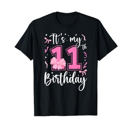 11th Coquette Themed Birthday Eleven Year Old Girl Bow T-Shirt
