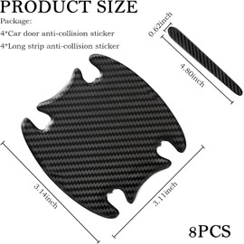 8 piezas de protector de manija de puerta de coche con palabra deportiva, elegante protector de manija de puerta de coche de PVC para evitar arañazos, protectores universales de manijas de coches para