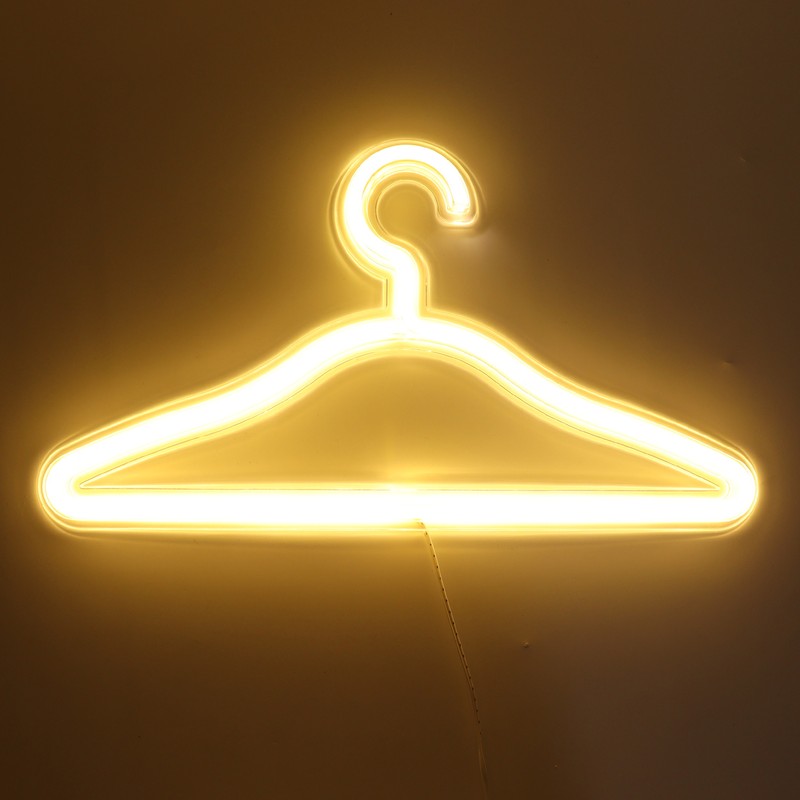 Coat Hanger LED Neon Sign Decorative Wall Hanging Sign for