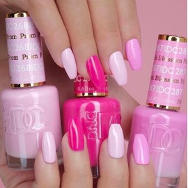 DND Gel Polish Set - 1 each of Pink Gel Polish and Pink Nail Polish, 277 Fluorescent Pink, 0.5 Fl Oz