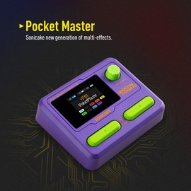 SONICAKE Pocket Master-Portable Multi Effects Pedal, 100+ Built-in Guitar/Bass/Acoustic Effects, Amp Modeling, IR Cabinets Simulation, Stereo OTG USB Audio Interface, Rechargeable (Purple)