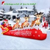 FunFanso 12FT Christmas Inflatable Santa Claus on Sleigh with 3