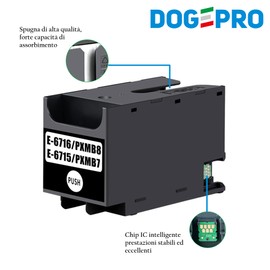 DOGEPRO T6715 C13T671500 Maintenance Box C13T671600, E-6716,Compatible with Epson WorkForce Pro WF-4720DWF WF-4725DWF WF-4730DTWF WF-4730DWF WF-4740DTWF WF-4740DWF