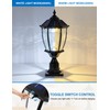 GYDZ Solar Outdoor Lamp Post Light with Dusk to Dawn