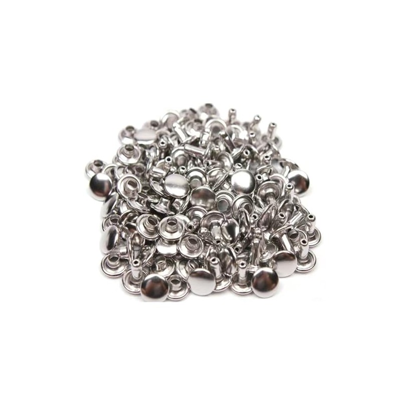 100 Pcs Leather Rivets, 10mm x 10mm Double Cap Rivets