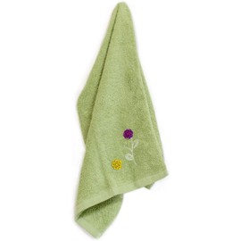 OKA Etoffe Face Towel, Approx. 30.3 x 13.4 Inches (77 x 34 cm), Green