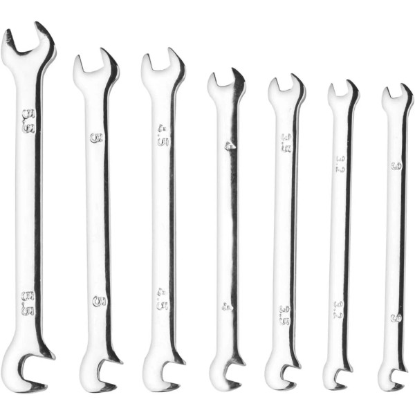 Unbranded Larcele 7 Pcs Mini Double Open End Wrench Metric