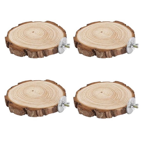 4 - Piece Parrot Log Pier Bird Cage Stands and