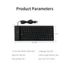 84 Keys Spanish USB Wired Silicone Keyboard Foldable Soft Silicone