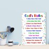 God's Rules Wall Decor,Religious Scripture Canvas Wall Art for Christian