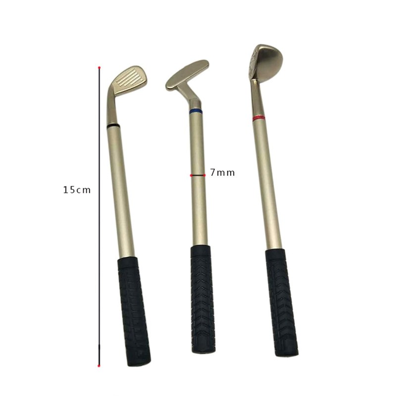 YUTONG Golf Desk Ornament with Clock, Cart Holder, 3 Aluminum