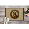 Caroline's Treasures DAC2405MAT Petit Basset Griffon Vendeen Christmas Flowers Doormat