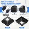 uxcell 12Pcs Post Base Cover, 3.5"x3.25" (Internal Size 1"x1") PVC