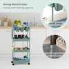 danpinera Slim Storage Cart on Wheels, 4 Tier Narrow Laundry