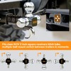 ORCISH Trailer Hitch Tri-Ball Mount with Hook & Pin, Chrome