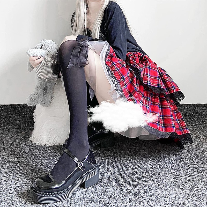 SHUCLASS Women’s Knee High Socks, Lace, Over Knee Socks, Compression,