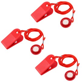 3pcs Magnetic Safety Switch, Universal Treadmill Machine Magnet Safety Key Round Magnet Treadmill Emergency Stop Safety Key Replacement Treadmill Magnets for Most Treadmills