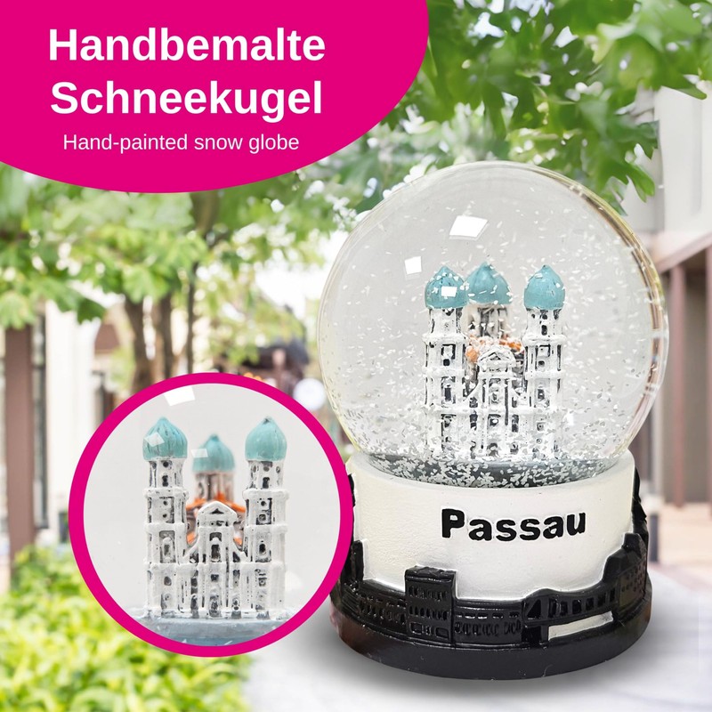 Souvenir Snow Globe Passau Cathedral | Skyline Base | Germany