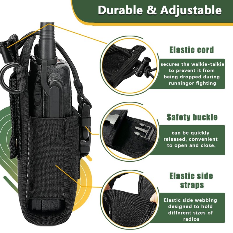 Radio Holster for Firefighter Bundle Set, Includes Radio Strap and