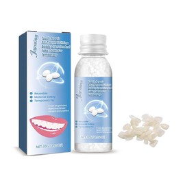 JAYSUING [JAYSUING]Shapeable Denture Pellets, Moldable False Teeth, Shapeable Teeth Cover, Solution for Borken/Lossing Teeth, Teeth gaps Temporary Teeth Cavities Fillings Denture Kit Oral Valentine's Day Make up -30ml - Colour: 1 bottle