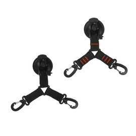 Mipcase 2Pcs Double Headed Suction Cup Hanger Durable Vacuum Hooks for Outdoor Use No Drilling Required for Showers Towel Hanging and Black