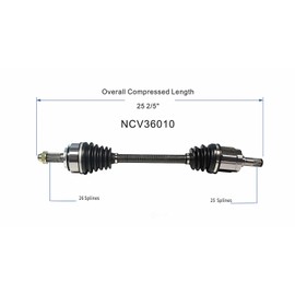 FWD CV Axle fit for 2009 2010 2011 Honda Fit, LX EX DX Sport Base Hatchback 4-Door 1.5L L4, CV Axle Shaft Assembly Front Left (Driver) Side