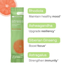 Stress Support Calm Drink Mix Supplement to Help Energy, Mood, & Balance Cortisol Levels, Relaxation Natural Adaptogenic Herbal Calm Powder Mix 24 Pack