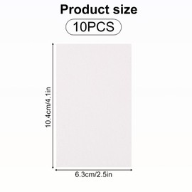 lasuroa 10 Sheets Magic Foam Texture Paper, 4.1x2.5in White Cellulose Cards Versatile Puffy Blank Foam Texture Painting Paper for Kids Creative DIY Arts and Crafts Supplies (Rectangle)