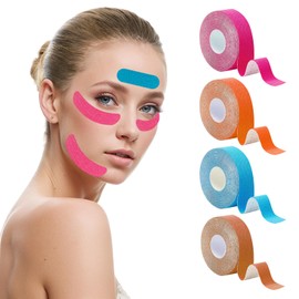 Pack of 4 Face Tape Lifting Face Tape Against Wrinkles 2.5 cm x 5 m Face Lifting Tape for Anti-Wrinkles Lifting