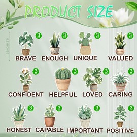 AmazingSpark 55 Pcs Plant Affirmation Station Bulletin Board Set Greenery Motivational Positive Sayings Cutouts Supplies Green Boho Plant Accents Cutouts for School Classroom Office Home Wall Decor