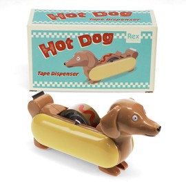 Tape Dispenser with Roll of Tape - Hot Dog