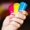 Vatocu Square False Nails Short Rainbow Flowers Press on Nails