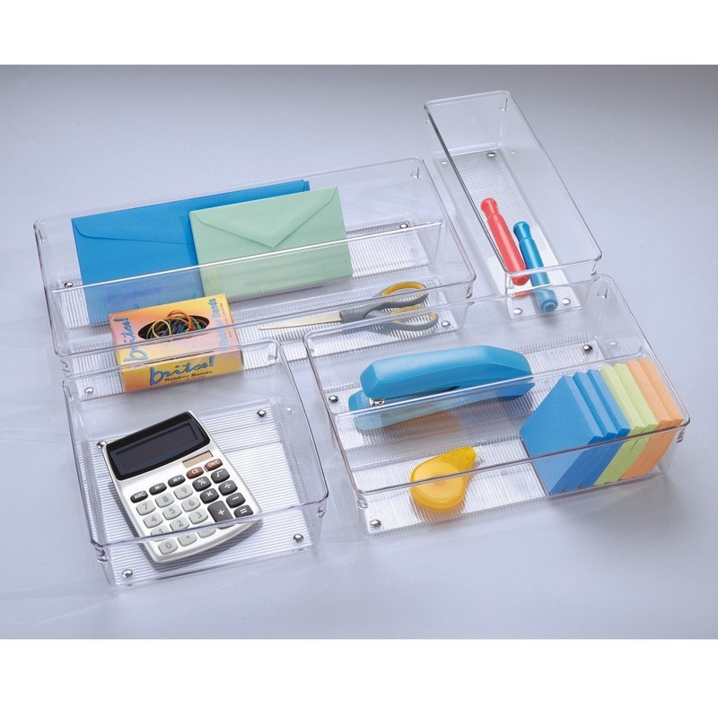 InterDesign 引き出し内整理トレイ クリア 20.3 x 7.6 cm Linus 53330EJ