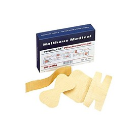 1 x YPSIPLAST® Plaster Set, Wound Plasters, Plaster Strips, Robust, 50 Pieces