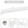 8Pcs White Felt Pin Board Bar Strips with 35 Pushpins,