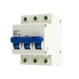 Dahszhi DIN Rail Mounted Circuit Breaker 10A Breaking Capacity 3 Pole DZ47-63 C10